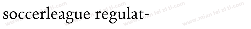 soccerleague regulat字体转换